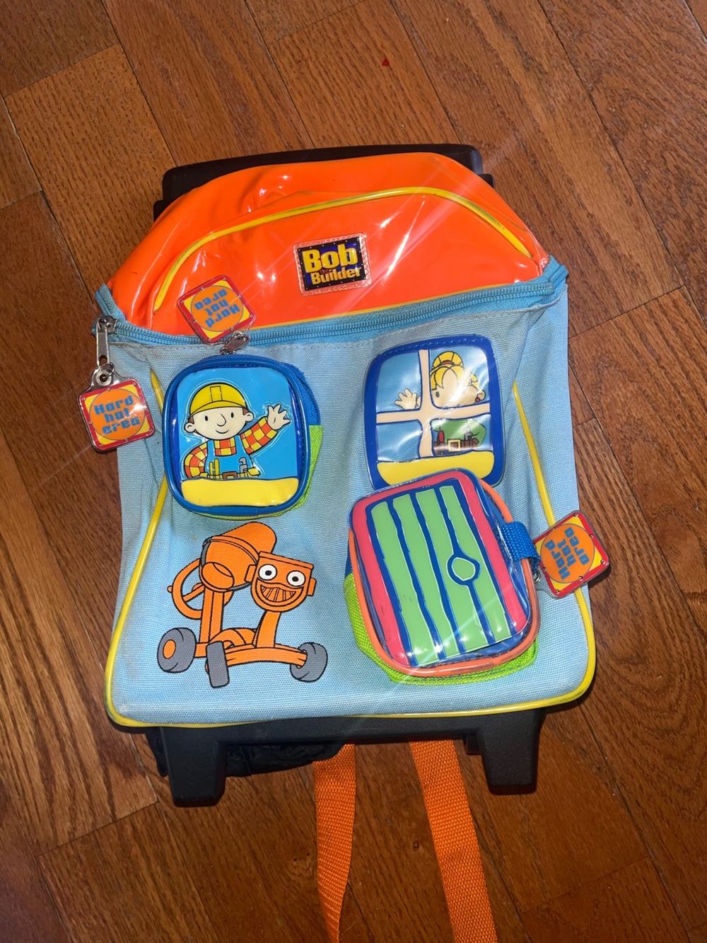 Vintage Bob the Builder Rolling Backpack Suitcase 2003 Y2K Nick Jr